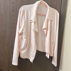 Light pink moto blazer